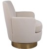 Lyngins Swivel Accent Chair with Stainless Steel Base,Upholstered Swivel Round Barrel Chair,Velvet Sofa Chair for Bedroom,Living Room - 4 of 4