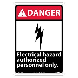 National Marker Electrical Hazard Authorized Personnel Only 14X10 .040 Aluminum Danger Sign DGA40AB - 1 of 1