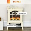 Syemin Indoor Fireplaces 18" Electric Fireplace Stove, Freestanding Infrared Fire Place Heater for Small Space, White, 14.25"*9.5"*18" - 4 of 4