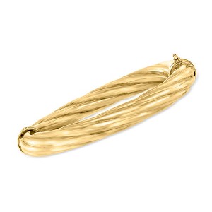 Ross-Simons Italian 18kt Gold Over Sterling Wide Twisted Bangle Bracelet - 1 of 4