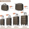 Lyngins 6-Piece Family Hardside Luggage Set – 12" +14" +16" +20" Carry on Luggage, 24" +28" Spinner Suitcases, ABS Lightweight Durable Build - 3 of 4