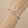 Guili 14K Gold Plated Cubic Zirconia Pave Bypass Coil Bangle Bracelet – ElegantDesign Perfect for Special Occasions or Everyday Sophistication - 3 of 3