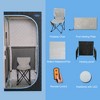 LOVMOR Portable Gothic Roof Plus Type Full Size Steam Sauna tent with Foldable Chair, Remote Control, Spa, Therapy & Relaxation at home - 4 of 4