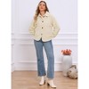 INSPIRE CHIC Women's Faux Fur Peter Pan Collar Button Down Winter Warm Fuzzy Coat - 4 of 4