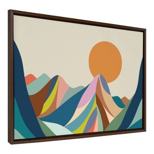 Kate and Laurel Sylvie Mountains Crop Framed Canvas by Rachel Lee of My Dream Wall - 1 of 4