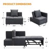 Ainfox 2PCS 3 in 1 Folding Sofa Bed With Armrest - 2 of 3