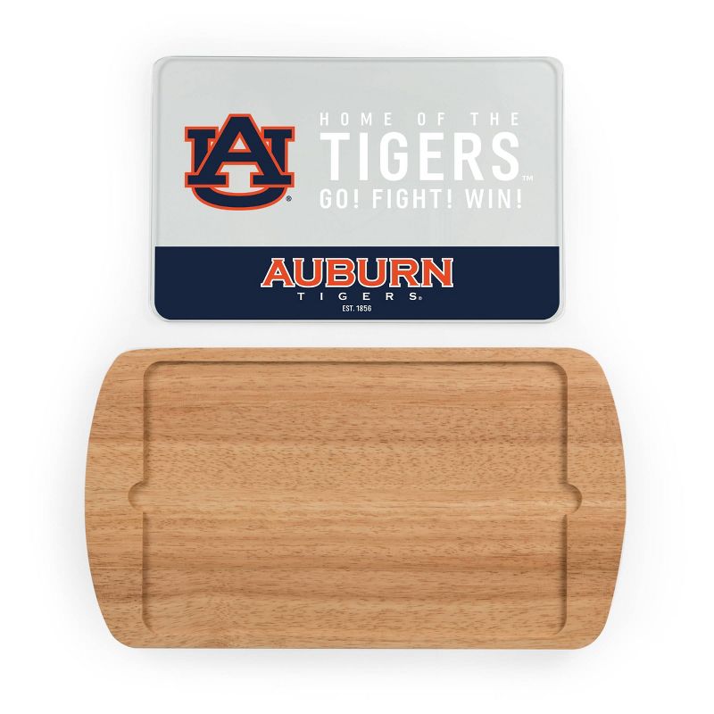 NCAA Auburn Tigers Parawood Billboard Glass Top Serving Tray, 3 of 5