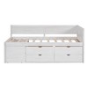 T YOOCOZZ Twin Size Wood Daybed with 4 Pull-Out Drawers and Shelves - 2 of 4