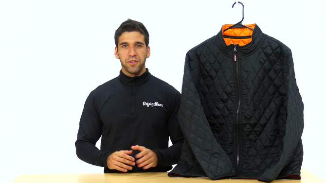 RefrigiWear Men's Lightweight Warm Insulated Diamond Quilted Jacket, 2 of 8, play video