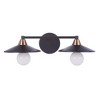 Craftmade Lighting Isaac 2 - Light Vanity in  Flat Black/Satin Brass - 2 of 3