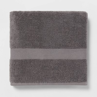  Grey Hand Towels with Hanging Loops - Set of 2 Gray