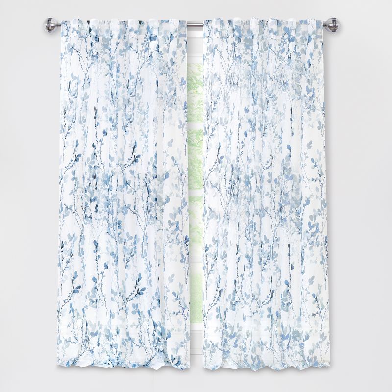 Collections Etc Decorative Misty Semi-Sheer Window Curtain Panel, 2 of 4