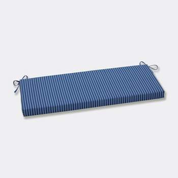 Resort Stripe Outdoor Bench Cushion Blue - Pillow Perfect