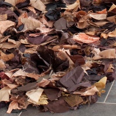 Rio Shag 8' x 10' Brown and Multi Synthetic Area Rug