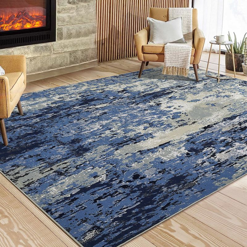 Modern Abstract Area Rugs for Living Room Washable Boho Rug, 2 of 9