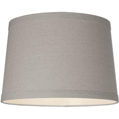 Natural Burlap Medium Drum Lamp Shade with Chrome Spider Fitting