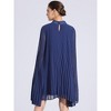 Allegra K Women's Loose Flowy Cloak Sleeve Cape Pleated Chiffon Dress - 3 of 4