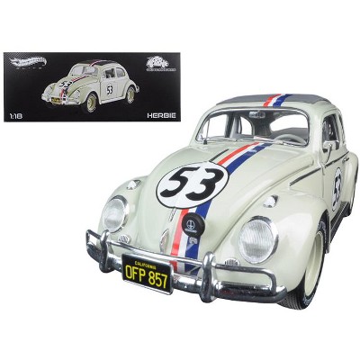 1963 Volkswagen Beetle Herbie Goes to Monte Carlo #53 Elite Edition 1/18 Diecast Model Car by Hotwheels