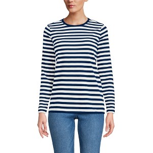 Lands' End Women's Relaxed Supima Cotton T-Shirt - 1 of 4