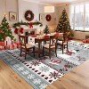 Christmas Runner Rug – Washable, Non-Slip, Santa & Reindeer Print, Low Pile, Foldable Carpet for Hallway, Kitchen, Bedside - 2 of 4