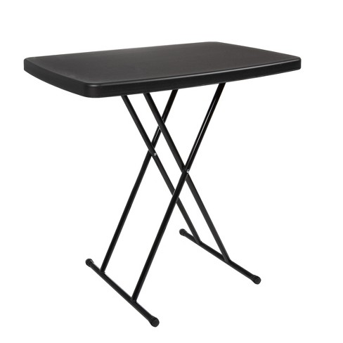  Lavish Home (White Lightweight Portable Folding Desk-Small  Plastic Table for Camping, Playing Cards, and Crafting by Everyday Home,  19 (Height) : Everything Else