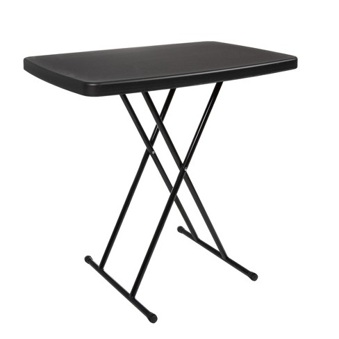 Hasting Home Folding Table - Lightweight Portable Folding Desk - Small Plastic  Table For Camping, Playing Cards, And Crafting (black) : Target