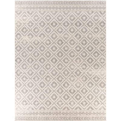 Hauteloom Webb White Charcoal Trellis Area Rug