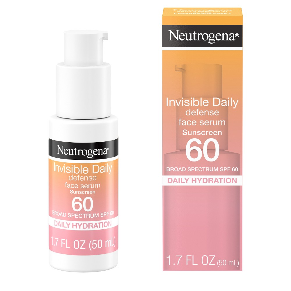 Photos - Cream / Lotion Neutrogena Invisible Daily Defense Sunscreen Face Serum - SPF 60 - 1.7 fl 