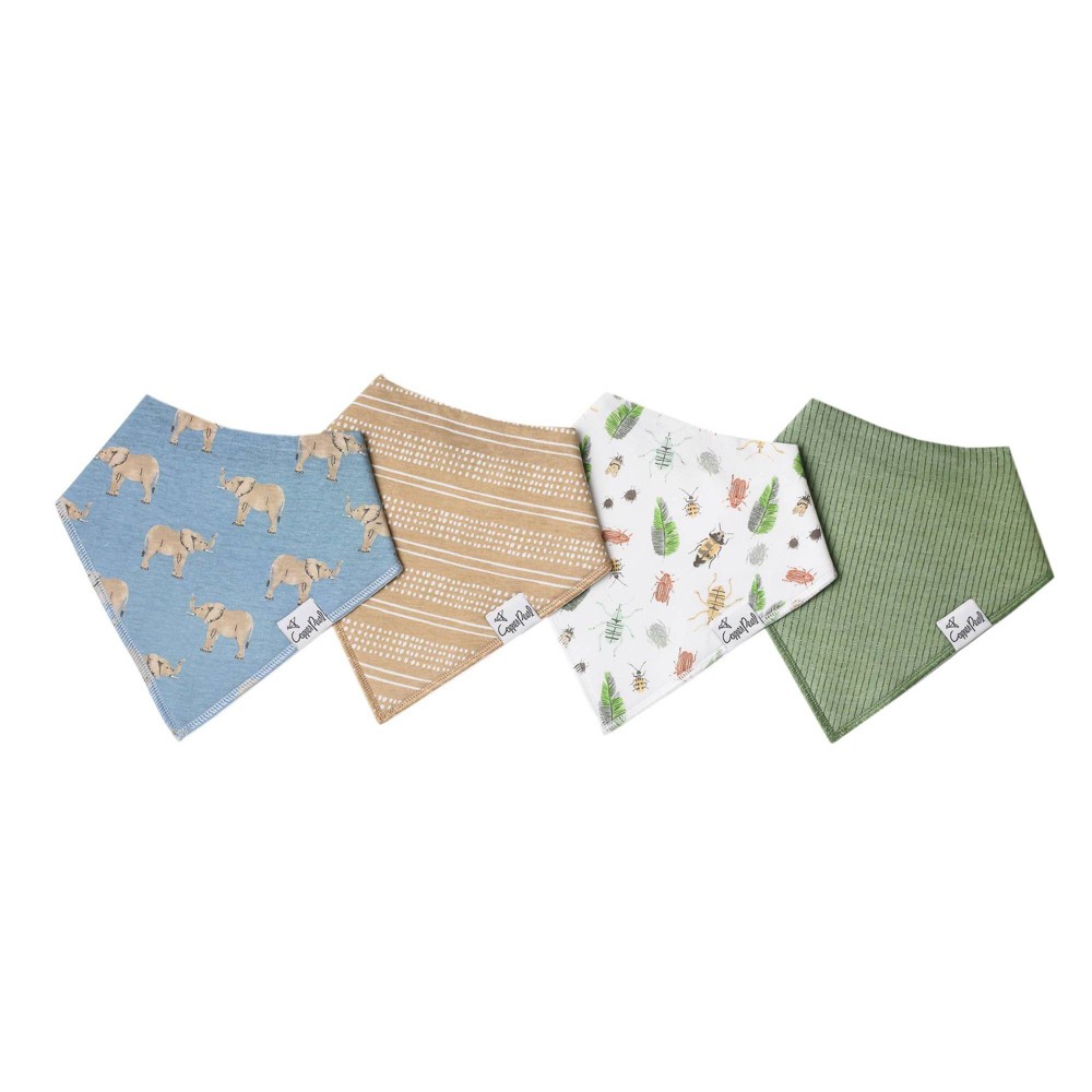 Photos - Bib Copper Pearl Bandana  Set - Peanut - 4pc: Cotton, 10" Length, 12" Width
