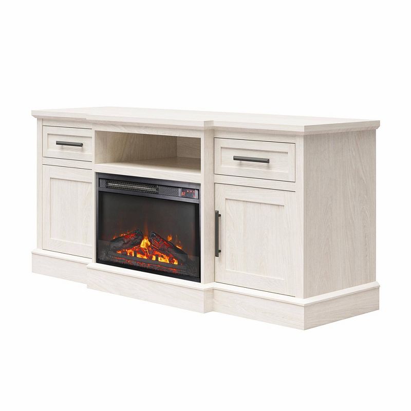 Hannepin TV Stand for TVs up to 65&#34; with Electric Fireplace White Oak - Room &#38; Joy, 5 of 12