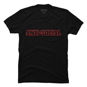 Men's Design By Humans ANTI-SOCIAL BEHAVIOR By Abstractofficial T-Shirt - 1 of 2