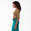 Dickies Women’s Long Sleeve Striped Cropped T-Shirt - 3 of 3