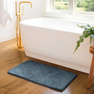 Plush Absorbent Bath Mat Rug with Anti-Skid Rubber Backing - Becky Cameron - 1 of 4