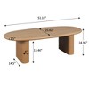CENGHU Tapered Tabletop Coffee Table, Natural Wood Tea Table, Modern Side Table for Living Room, Dining Room, Bedroom, Small Spaces - 4 of 4