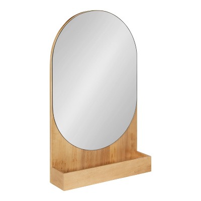 16" x 26" Astora Functional Wall Mirror Natural - Kate & Laurel All Things Decor