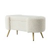 Alina Storage Bench with Metal Legs for Bedroom | ARTFUL LIVING DESIGN - 3 of 4