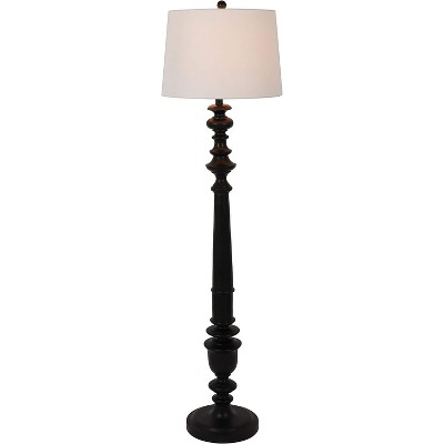 Benjamin 59.5" Satin Black Resin Floor Lamp