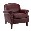 Gianluigi Transitional Vegan Leather Armchair with Nailhead Trim for Bedroom and Living Room| ART OF LIVING DESIGNS - 2 of 4