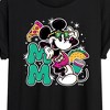 Women's - Disney - Mickey Mouse Sunglasses with Food Icons Oversized Graphic T-Shirt - 2 of 4