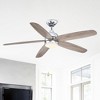 Parrot Uncle 52" Modern Chrome Indoor Standard 3000K Integrated LED Ceiling Fan - 2 of 4