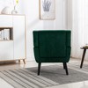 BABYYER Accent Barrel Chair, Upholstered Fabric Reading Chair, Midcentury Modern Armchair with Black Legs for Living Room and Bedroom - 4 of 4