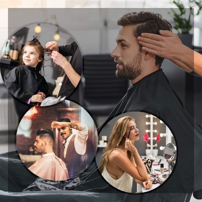 Modern Black Faux Leather Swivel Salon Chair with Chrome Frame