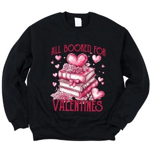 Simply Sage Market Women's Graphic Sweatshirt All Booked For Valentines - 1 of 4