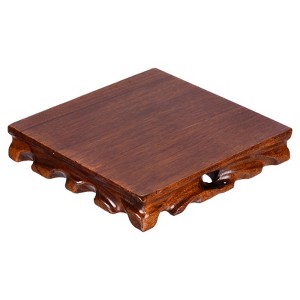 Unique Bargains Solid Wood Square Home Decor Planter Display Stand for Table Lamp Teapot Base - 1 of 4