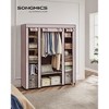 SONGMICS Closet Wardrobe Portable Closet for Bedroom Clothes Rail with Non-Woven Fabric Cover Clothes Storage Organizer 12 Compartments Pink - 2 of 4