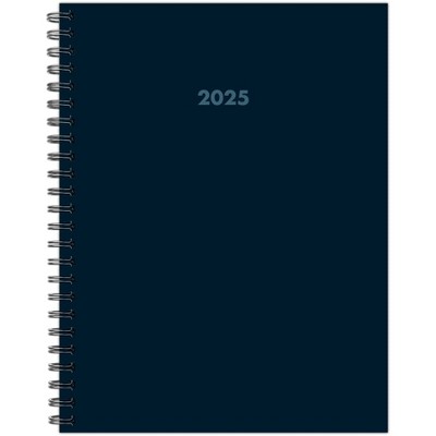 Willow Creek Press Navy Blue 2025 6.5"x8.5" Softcvr Weekly Planner: Spiral Binding, Paper Material, All Ages, January-December
