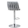 CAVINAS Modern Barstools Set of 2, Teddy Fabric Counter Height Bar Stool Chair with Back and Footrest for Bar, Kitchen Island, Dining Room - 3 of 4