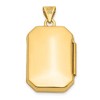 Black Bow Jewelry 14k Yellow Gold 20mm Scrolled Border Octagonal Locket - 3 of 4