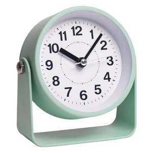 Aoibox Silent Analog Alarm Clock with Quartz Movement, Snooze & Light, Easy to Set for Home, Travel, Office, Compact & Portable (Green) - 1 of 4