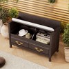 Whisen Charming Vintage Storage Bench/Entryway Bench with Removable Cushion and Gas Spring - 3 of 4